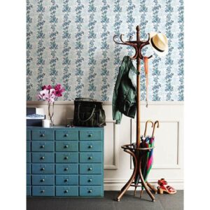 Charlise Blue Floral Stripe