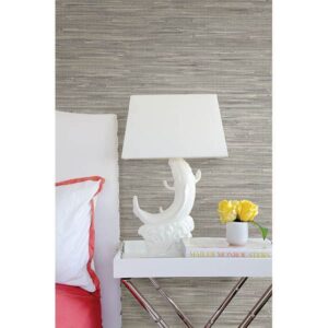Natalie Grey Grasscloth Print