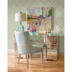 Desiree Sage Quatrefoil