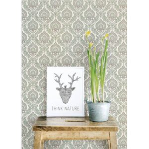 Lulu Dark Green Damask