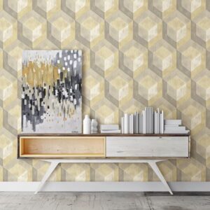 Rustic Wood Tile Honey Geometric