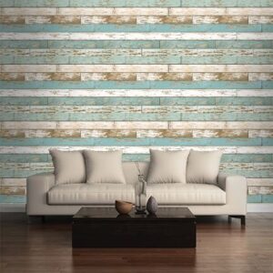 Scrap Wood Turquoise Weathered Texture