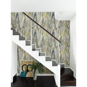 Aurora Blue Geometric Wave