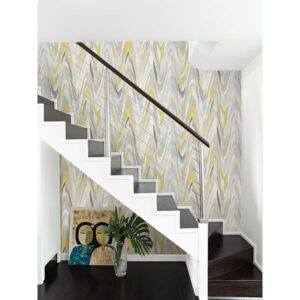 Aurora Yellow Geometric Wave