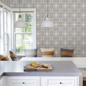 Savvy Grey Geometric Wallpaper