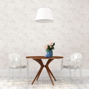 Celestial Taupe Floral Wallpaper