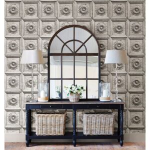 Ravenswood White Wood Panel Wallpaper