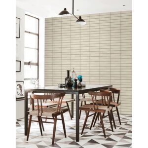 Midcentury Modern Bone Brick Wallpaper