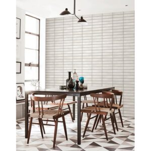 Midcentury Modern White Brick Wallpaper