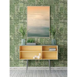 Esma Green Vintage Carpet Wallpaper