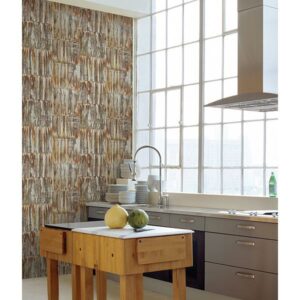 Patina Panels Copper Metal Wallpaper