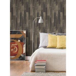 Antique Floorboards Grey Wood Wallpaper