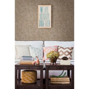 Labyrinth Bronze Geometric Wallpaper