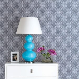 Sete Denim Greek Key Wallpaper