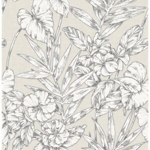 0021368 fiji beige floral wallpaper