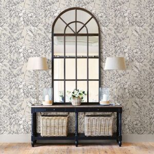 Fiji Beige Floral Wallpaper