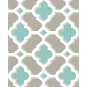 0021370 lido turquoise quatrefoil wallpaper