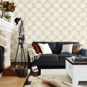 Zanzibar Gold Shibori Wallpaper