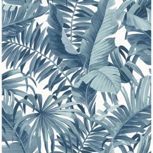 0021408 alfresco navy palm leaf wallpaper