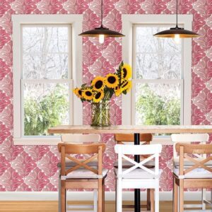 Balangan Red Damask Wallpaper