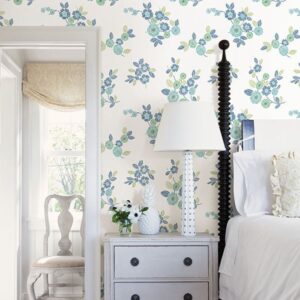 Malaga Green Floral Wallpaper
