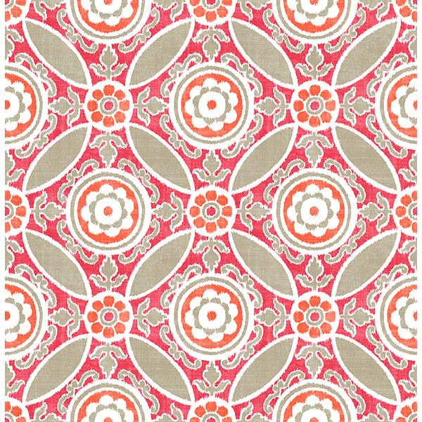 0021445 maya pink medallion wallpaper