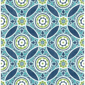 0021456 maya teal medallion wallpaper