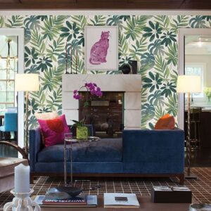 Nocturnum White Leaf Wallpaper