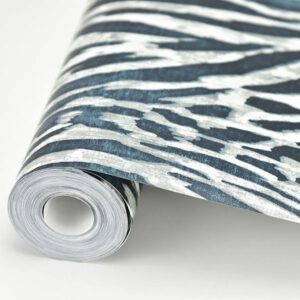 Splendid Blue Animal Print Wallpaper