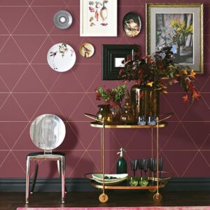 Twilight Red Geometric Wallpaper
