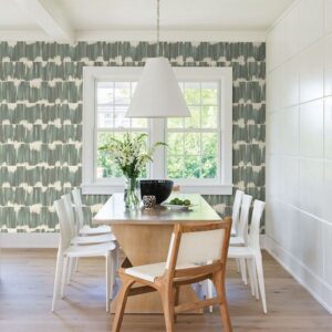 Serendipity Teal Shibori Wallpaper