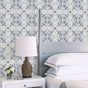 Zazen Blue Geometric Wallpaper