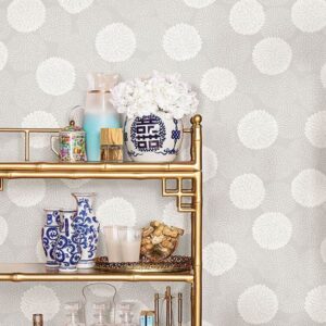 Blithe Taupe Floral Wallpaper