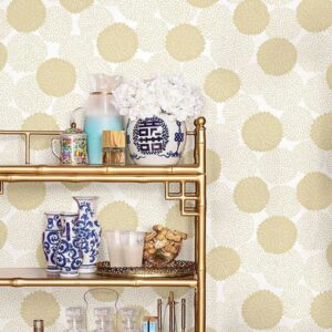 Blithe Gold Floral Wallpaper