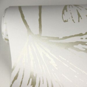 Reverie Grey Ginkgo Wallpaper