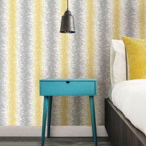 Quake Yellow Abstract Stripe Wallpaper