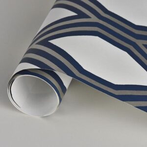 Honeycomb Navy Geometric Wallpaper