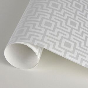 Boxwood Silver Geometric Wallpaper