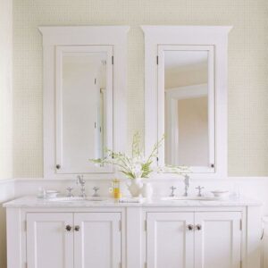 Boxwood Silver Geometric Wallpaper