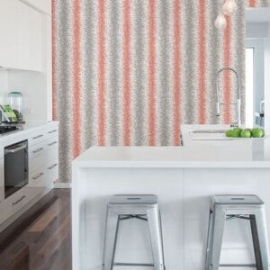 Quake Coral Abstract Stripe Wallpaper