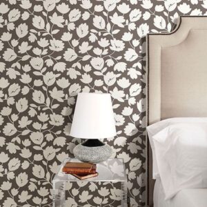 Astrid Chocolate Floral Wallpaper