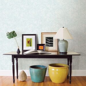 Ripple Light Blue Shibori Wallpaper