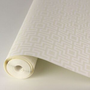 Boxwood Platinum Geometric Wallpaper