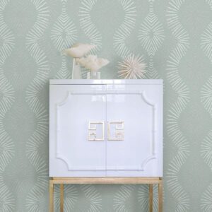 Feliz Seafoam Beaded Ogee Wallpaper
