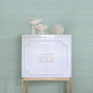 Lilt Teal Faux Grasscloth Wallpaper