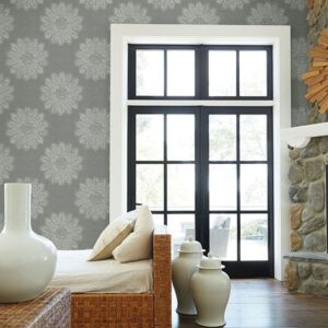 Sol Slate Medallion Wallpaper