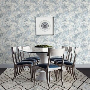Allure Blue Floral Wallpaper