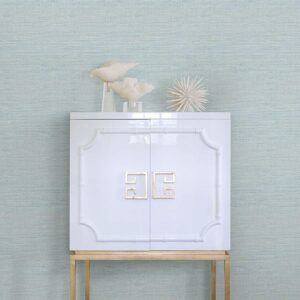 Lilt Blue Faux Grasscloth Wallpaper