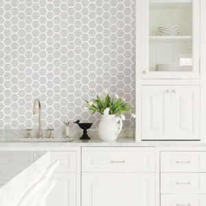 Aura Grey Honeycomb Wallpaper