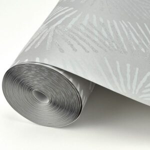 Feliz Silver Beaded Ogee Wallpaper
